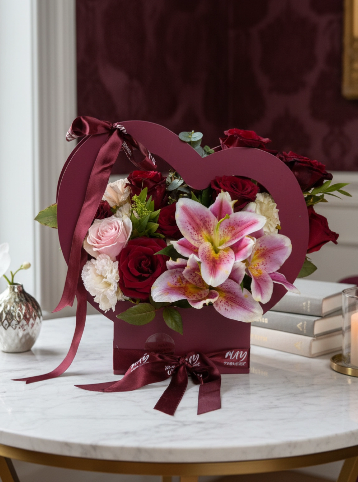 Kalp Çanta Aranjmanı