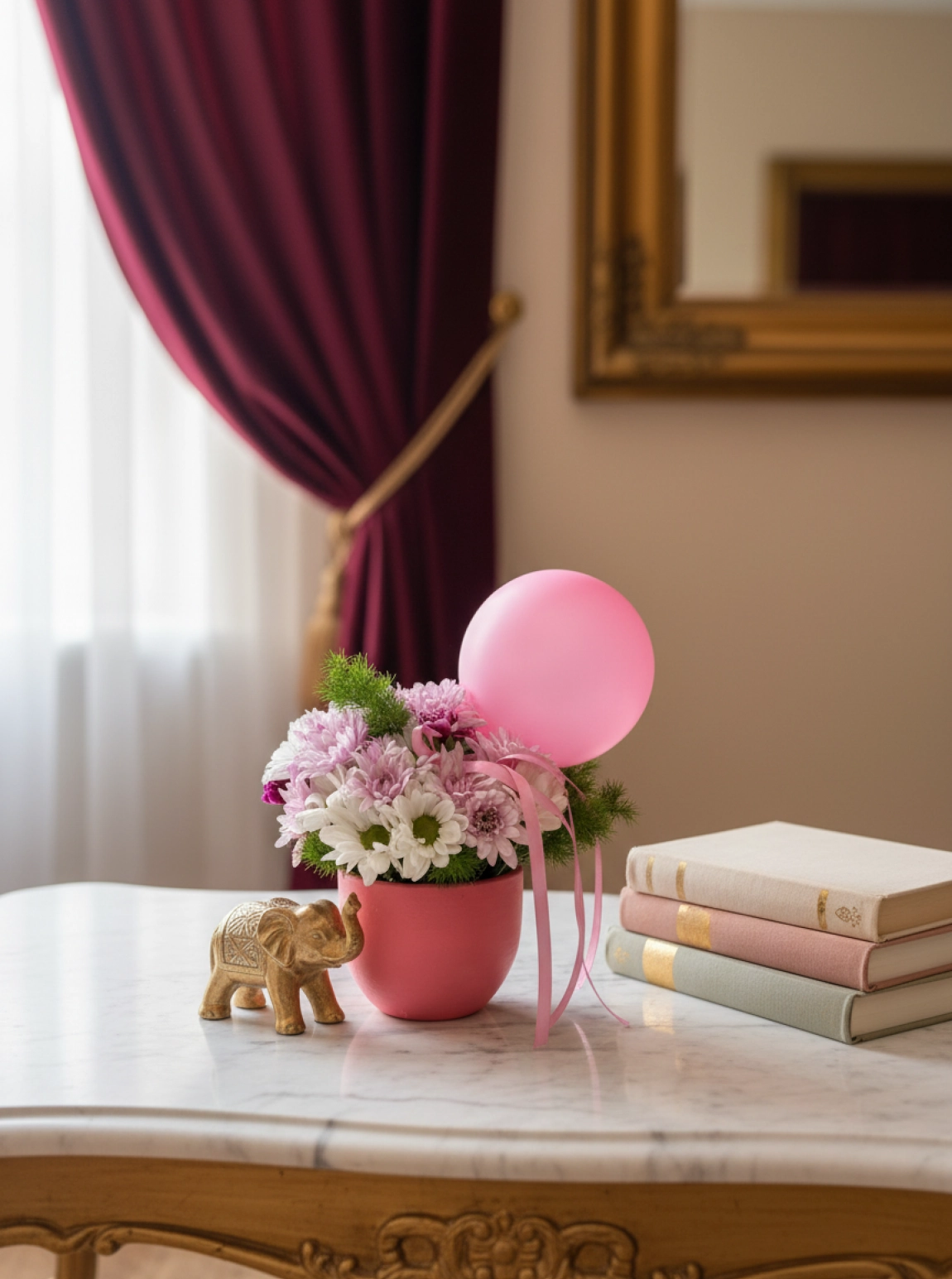 Seramik Saksıda Papatya Aranjman