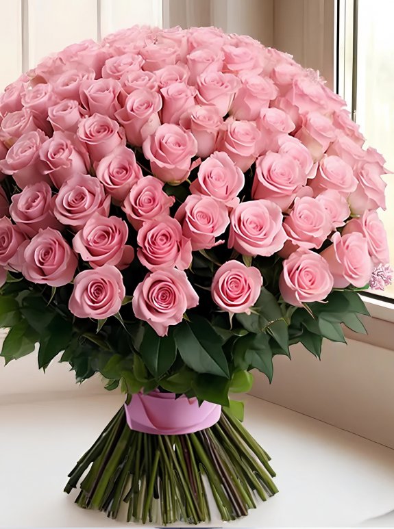 50 Tane Pembe Gül Buketi
