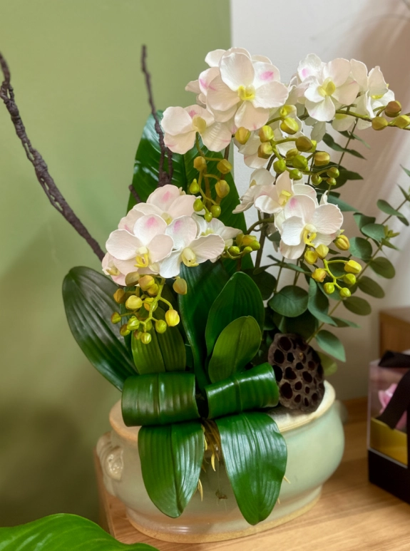 Orselen Saksıda Yapay Orkide Tasarımı