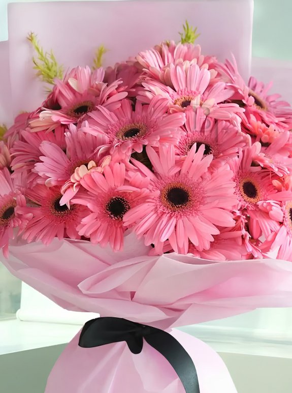 Pembe Büyük Gerbera Buketi