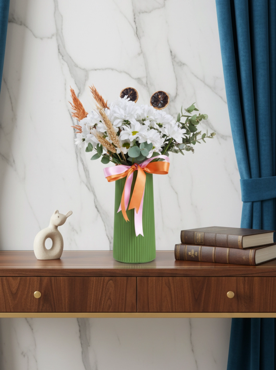 Vazoda Beyaz Papatya Buketi